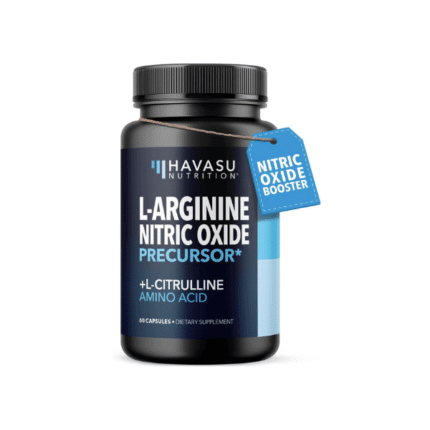 L-Arginine Capsules Nitric Oxide Supplement for Men with L-Citrulline - 1200mg L Arginine and L Citrulline Blend - Non-GMO Veggie Capsule for Performance, Endurance and Muscle - 1 Month Supply