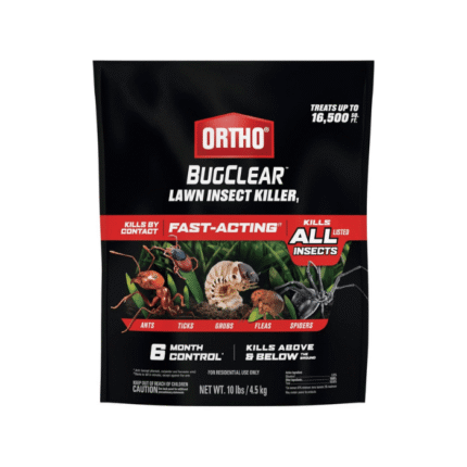 Ortho BugClear Lawn Insect Killer1, Kills Ants, Spiders, Ticks, Fleas, Armyworms and Grubs, Treats up to 16,500 sq. ft., 10 lb.